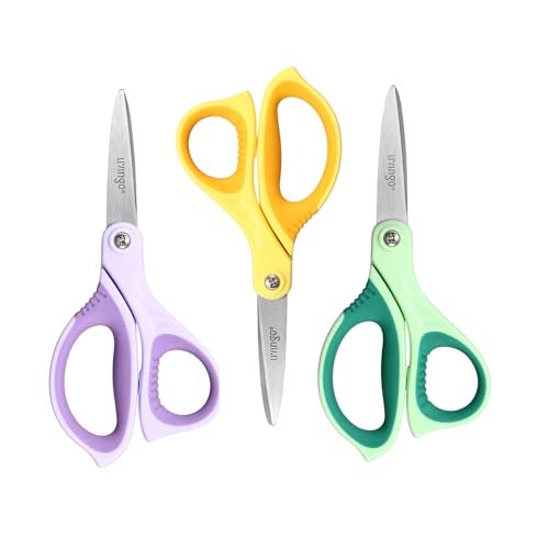 LIVINGO 6” Kids Scissors for School - Pointed Tip Student Scissors for Children Comfortable Grip Craft Cutting Paper, Ages 8-11 - Image 1