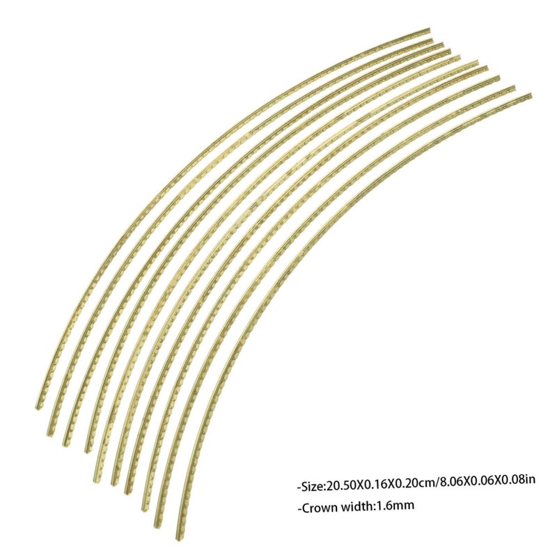 10pcs Brass Guitar Fret Wire 20.5x0.18x0.22cm Luthier Tool Easy Install for Folk Acoustic Electric Guitar Replacement - Image 3
