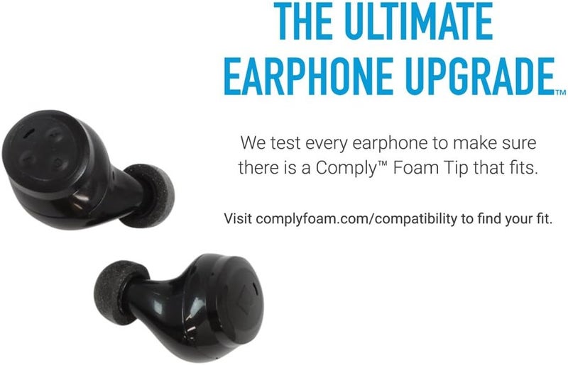COMPLY Trusted all-purpose quality Foam TrueGrip Pro TW-200-C Ear Tips, Medium, 3 Pairs, Black – Ultimate Comfort, Memory Foam Earbud Tips, Earbud Replacement Tips, Soft Noise Canceling Tips, Made in The USA Cost saving design picks - Image 4