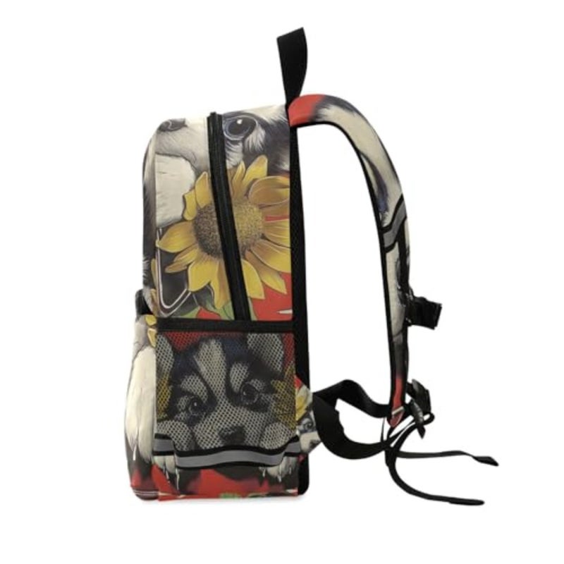Toddler Backpack-Cute Dog Sunflower with Leash for Walking, Mini Backpacks with for 3 Years Above, Preschool Rucksack with Adjustable Strap, Boy Girl Travel Daypack - Image 2