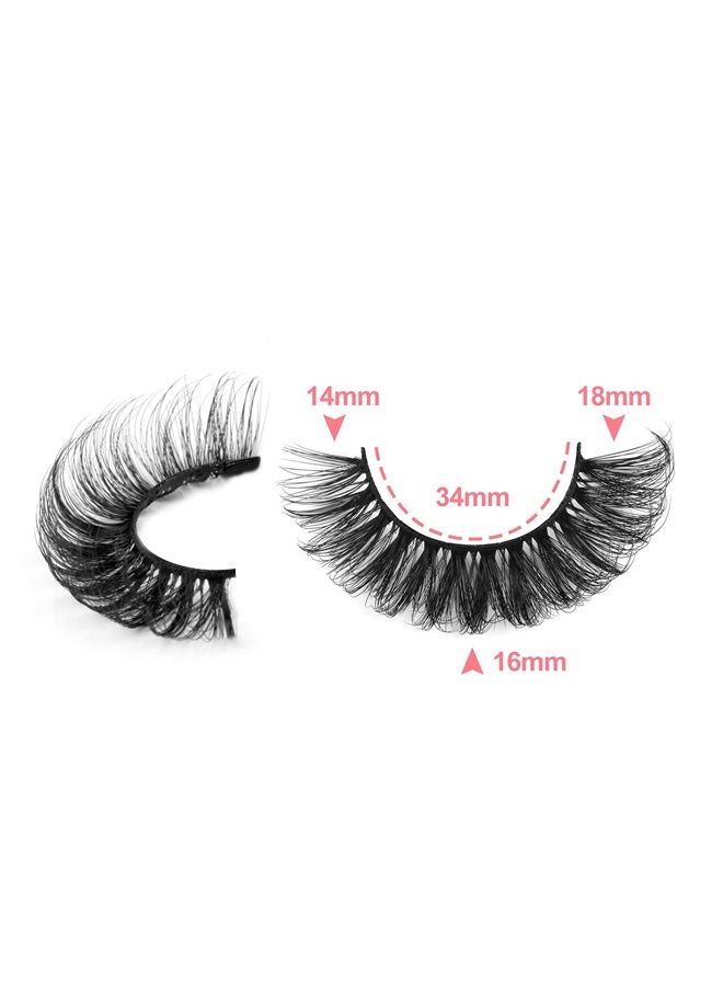 wiwoseo Lashes Extension Strip Hybrid Eyelashes Thick Volume Natural False Eyelashes Fluffy Mink Lashes 3D Wispy Fiber Russian Strip lashes D Curl 10 Pairs Pack - Image 3