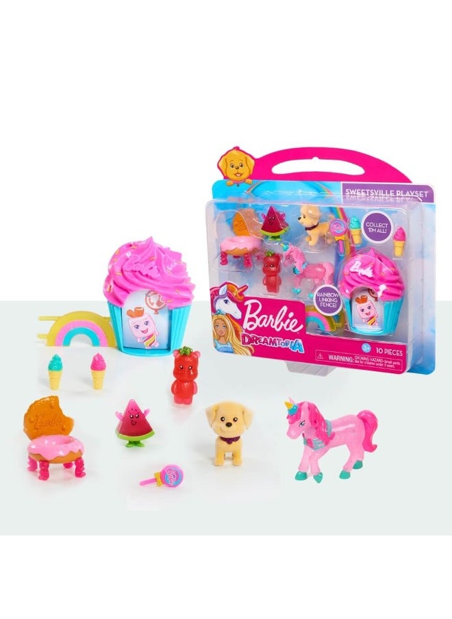 Barbie Dreamtopia Sweetsville Playset (10 Pieces)  - Image 1