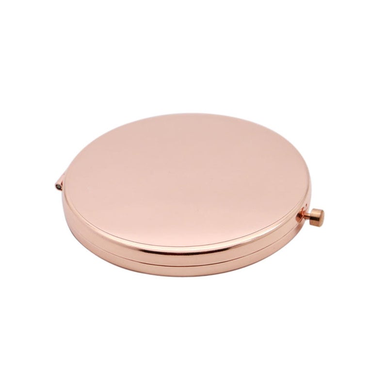 Crystal Diamond Round Double-Sided Mirror Portable Mini Flap Pocket Pants Mirror 70 Snap Gold Rose Gold Silver Small Mirror - Image 1
