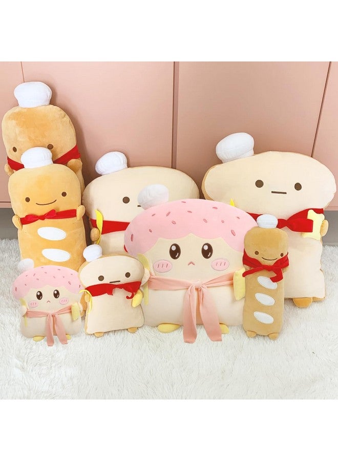 ARELUX 17.7In Funny Toast Bread Pillow,Cute Bread Shape Plush Hugging Pillow,Soft Toast Food Sofa Cushion For Home Decor,Plush Toy Gifts For Kids Birthday - Image 2