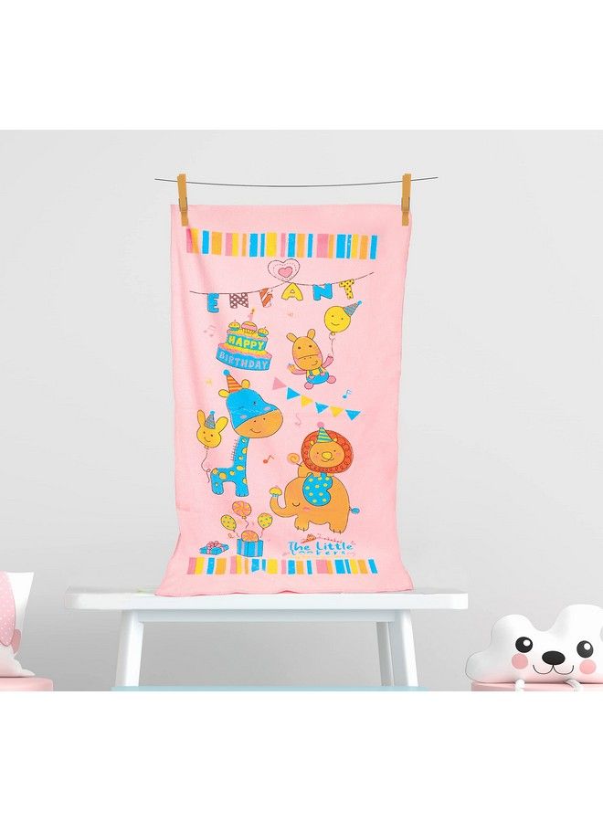 The Little Lookers Towel For Newborn;Baby;Kids ; Super Soft Baby Bath Towel Set For Infants;Bathing Accessories Pink Large (60X105Cm) - Image 2