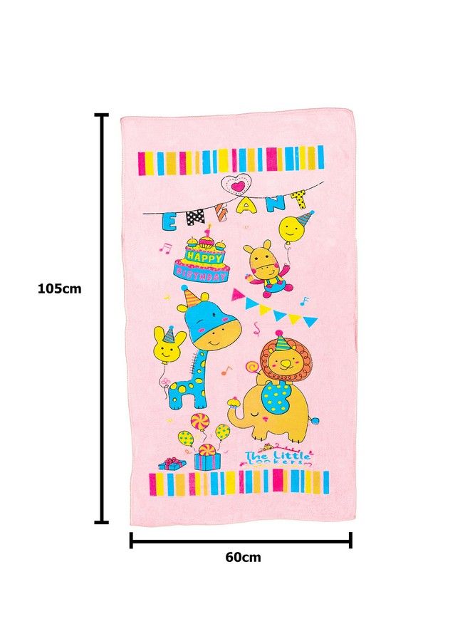 The Little Lookers Towel For Newborn;Baby;Kids ; Super Soft Baby Bath Towel Set For Infants;Bathing Accessories Pink Large (60X105Cm) - Image 3