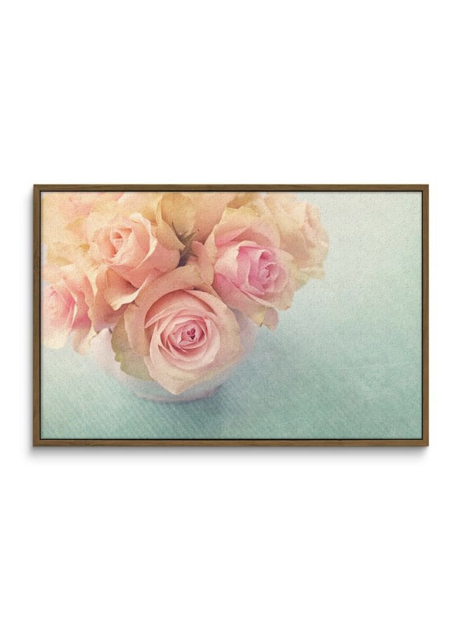 Home Gallery Abstract framed portrait of white roses in a vase Framed wall art 120x80 - Image 3