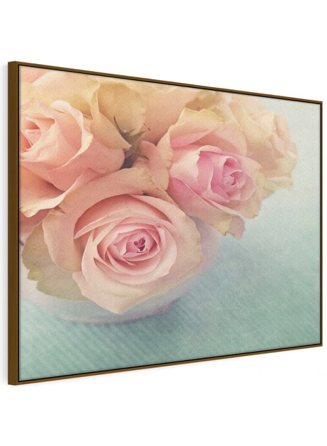 Home Gallery Abstract framed portrait of white roses in a vase Framed wall art 120x80 - Image 5