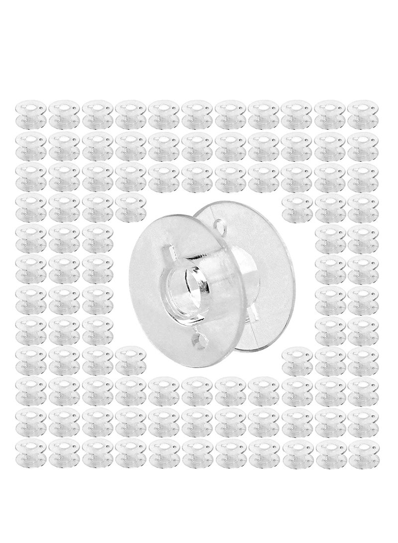 KASTWAVE Bobbins, Sewing Machine Bobbins for Brother, Bobbins for Singer Sewing Machine, SA156 Bobbins Class 15 Plastic Bobbins Sewing Machine Accessories Standard Size (100 Pack) - Image 1