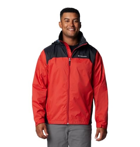 Columbia Men's Glennaker Lake II Rain Jacket, Sail Red/Black, X-Large - Image 1