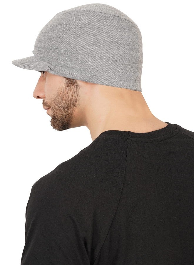 PrimeBox Unisex Fashionable Cotton Cap for Men Woman Adjustable Quick Dry Skull Beanie Trendy Regular Use Topi for Running Jogging Indoor & Outdoor Activity (Grey Cap Head Phone Print) - Image 2