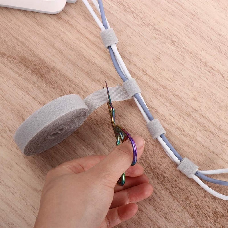 OXGO Reusable Velcro Cable Ties Hook Loop Nylon Fastening Tape Wire Organizer for Power Wire Management Self Gripping Cord Rope Holder MulticoloredPack Of 1 - Image 5