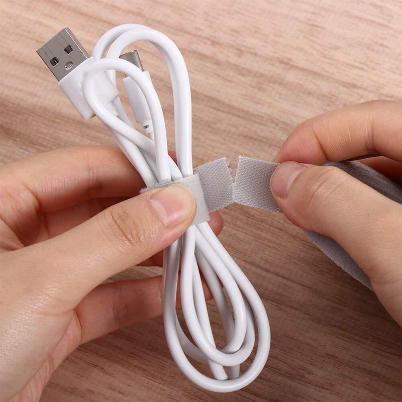 OXGO Reusable Velcro Cable Ties Hook Loop Nylon Fastening Tape Wire Organizer for Power Wire Management Self Gripping Cord Rope Holder MulticoloredPack Of 1 - Image 3