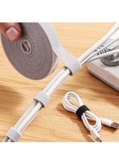 OXGO OXGO Reusable Velcro Cable Ties Hook Loop Nylon Fastening Tape Wire Organizer for Power Wire Management Self Gripping Cord Rope Holder MulticoloredPack Of 1  - Image 1