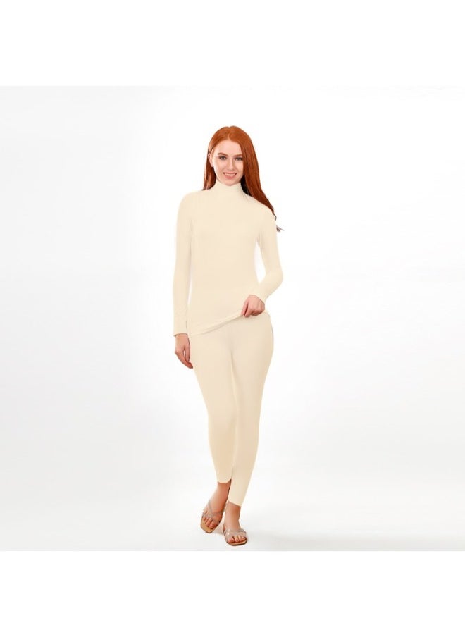 Selina Wear - Selina Wear High Collar Neck Long sleeve - Long Sleeve T-shirt Top, Elevate Your Style with Long Sleeve Delight - Image 1