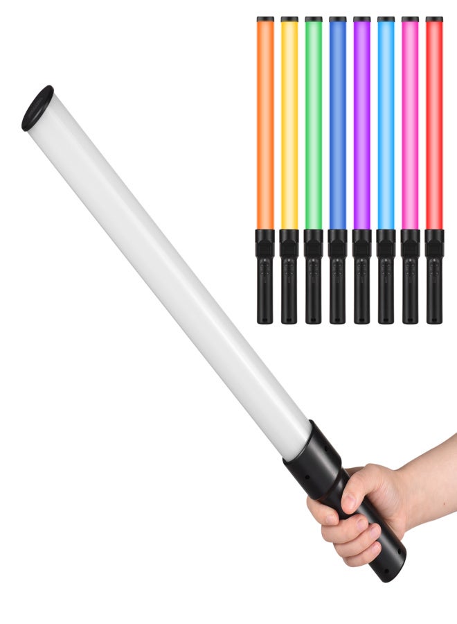 أندوير أنبوب إضاءة فيديو LED محمول باليد D2 RGB مع عصا إضاءة 2500K/5500K/8500K قابلة للتعتيم مع 7 تأثيرات إضاءة ملونة وبطارية مدمجة للبث المباشر لمدونات الفيديو والتصوير الفوتوغرافي للمنتجات - Image 1