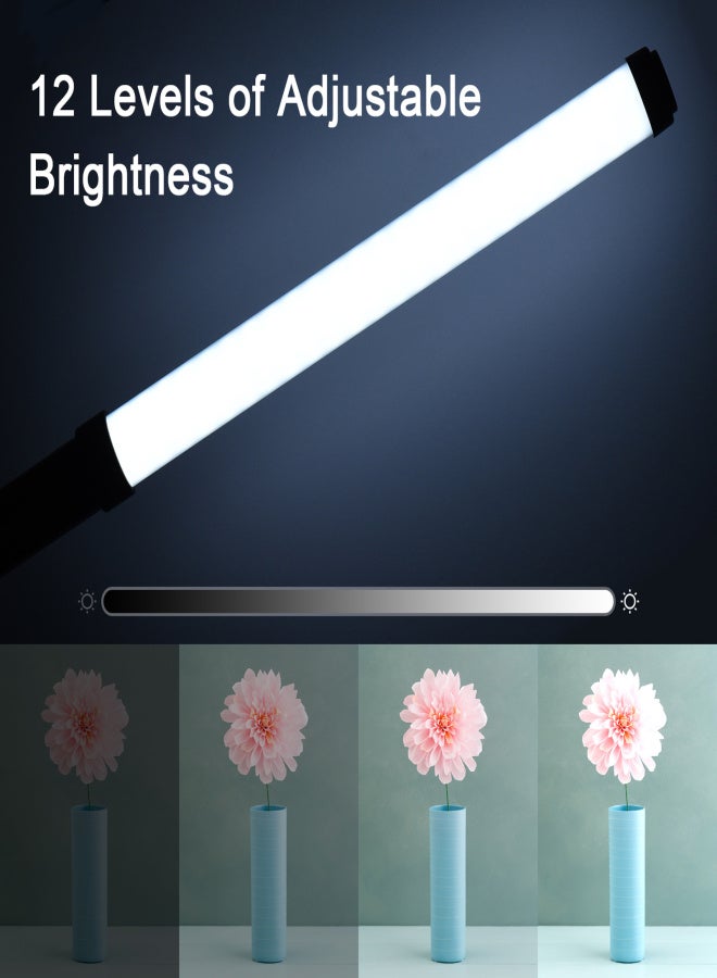 أندوير أنبوب إضاءة فيديو LED محمول باليد D2 RGB مع عصا إضاءة 2500K/5500K/8500K قابلة للتعتيم مع 7 تأثيرات إضاءة ملونة وبطارية مدمجة للبث المباشر لمدونات الفيديو والتصوير الفوتوغرافي للمنتجات - Image 5