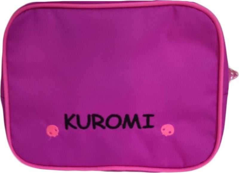 3 Compartment Furry Kuromi Primary School Bag + Lunch - Kuromi Primary School Girl Bag
