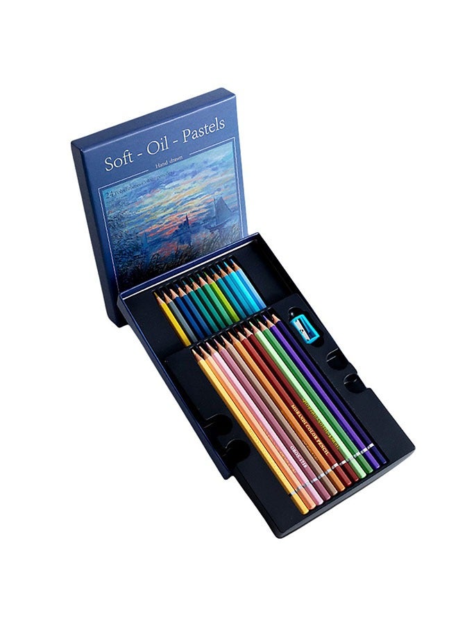 Generic 24-Color Morandi Colored Pencils Set, Oil-Based Soft Core, Ideal for Artist Sketching, Drawing, Painting, Shading Kit for Beginners, Coloring Books, Kids Parties  - Image 1