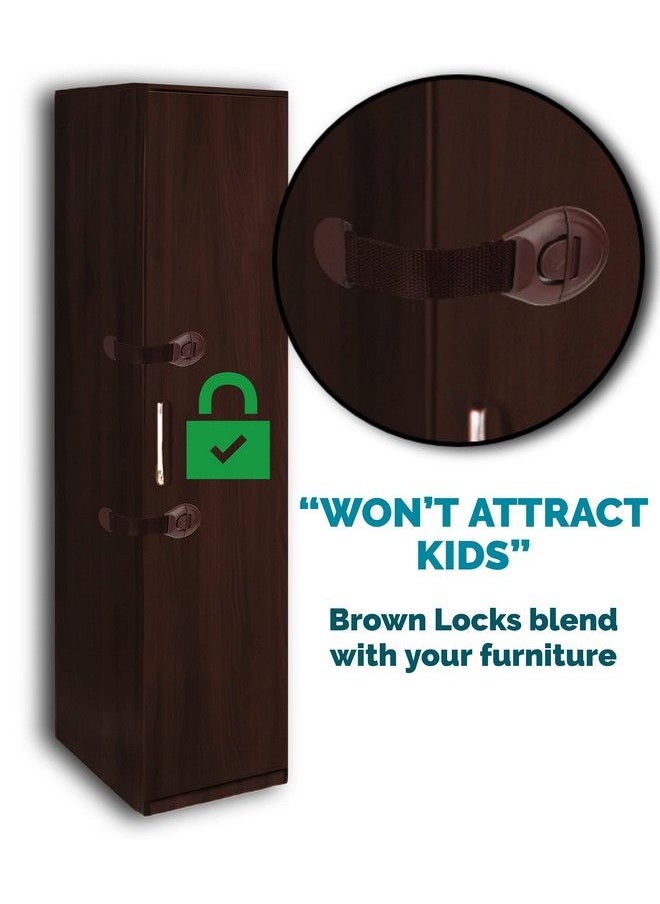 KidDough - Furniture Safety Locks For Kids (6 Locks Brown) (Made In India) - Image 1