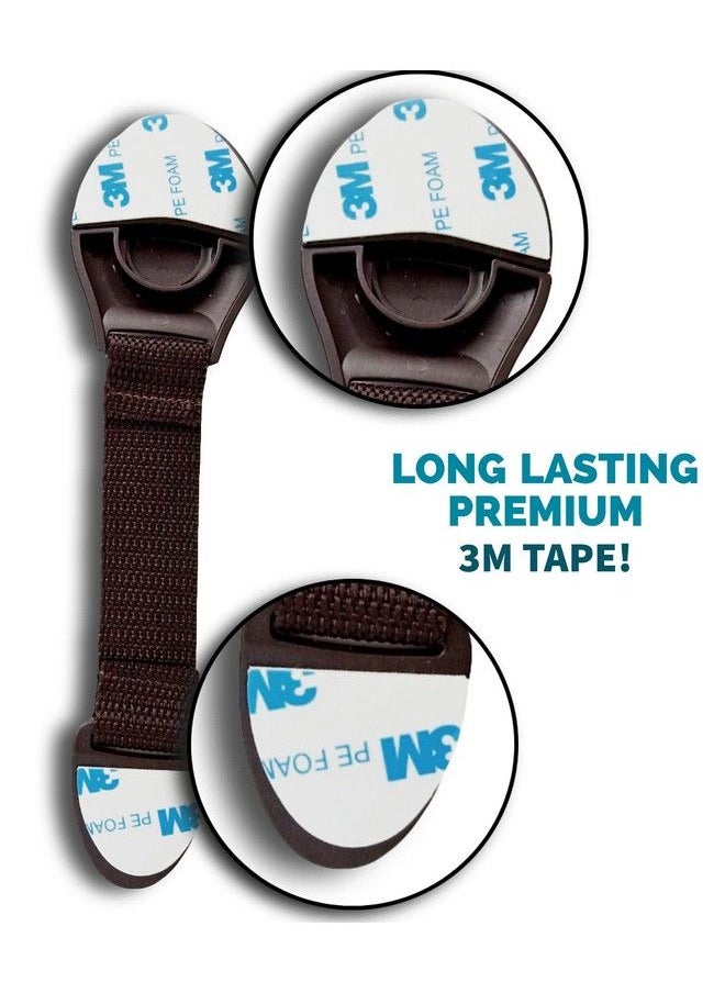 KidDough - Furniture Safety Locks For Kids (6 Locks Brown) (Made In India) - Image 1