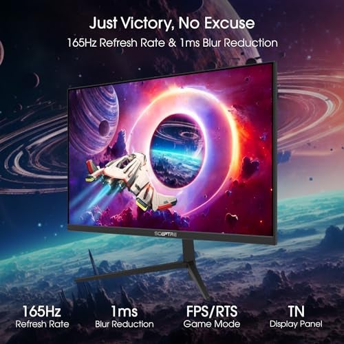 Sceptre 27-inch Gaming Monitor 165Hz 144Hz 1ms AMD FreeSync Premium HDMI DisplayPort Build-in Speakers, 99% sRGB Machine Black 2025 (E275B-FWD168 Series) - Image 2