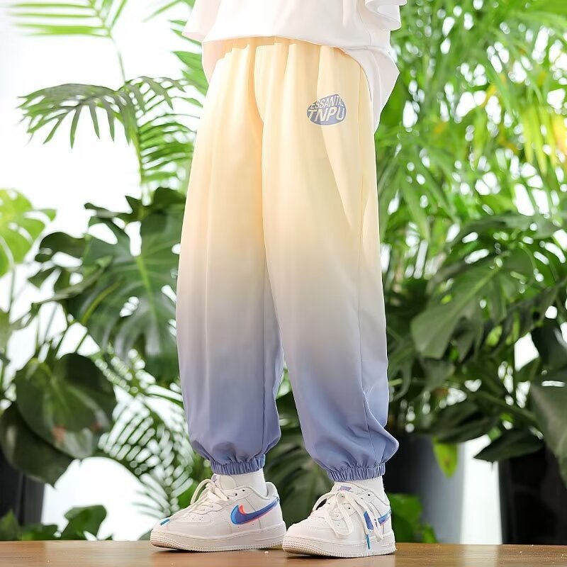 Loose Boys' Pants Handsome Sports Pants 2024 Spring New Children's Spring and Autumn Fried Street All-match Sweatpants Children's Wear