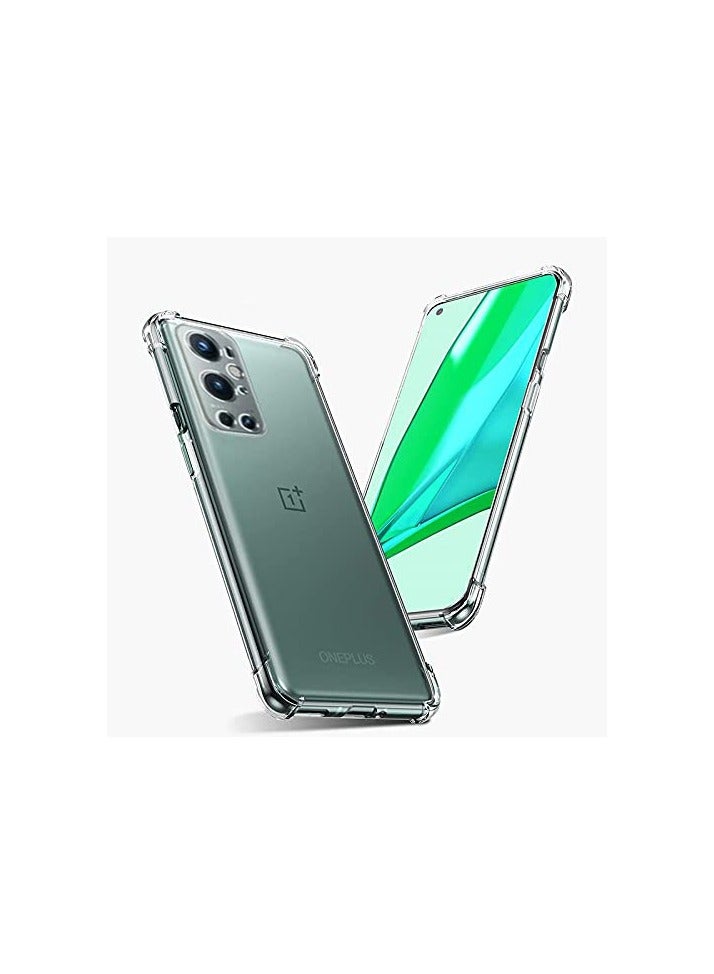 غطاء خلفي من السيليكون المقاوم للصدمات لهاتف Oneplus 9 Pro، وزوايا حامية وظهر شبه شفاف متوافق مع Oneplus 9 Pro (6.7 بوصة) (شفاف)