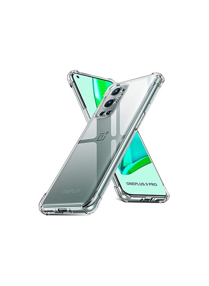 غطاء خلفي من السيليكون المقاوم للصدمات لهاتف Oneplus 9 Pro، وزوايا حامية وظهر شبه شفاف متوافق مع Oneplus 9 Pro (6.7 بوصة) (شفاف)