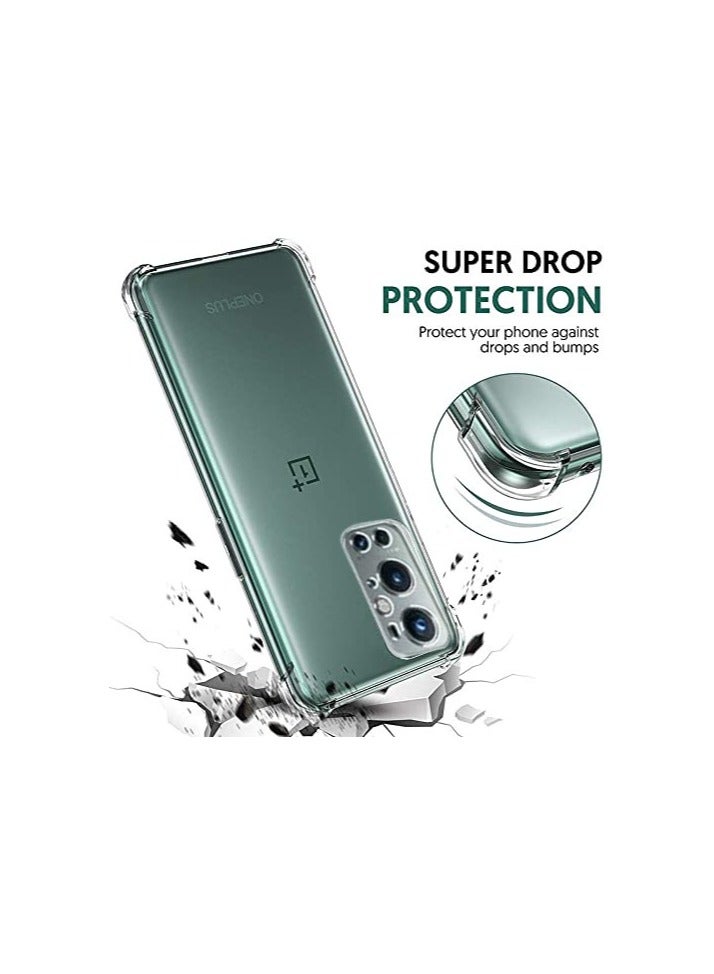 غطاء خلفي من السيليكون المقاوم للصدمات لهاتف Oneplus 9 Pro، وزوايا حامية وظهر شبه شفاف متوافق مع Oneplus 9 Pro (6.7 بوصة) (شفاف)