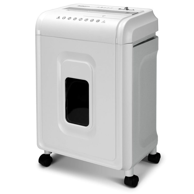 Aurora AU1262XA Anti-Jam 12-Sheet Crosscut Paper and CD/Credit Card Shredder, White/Gray - Image 1