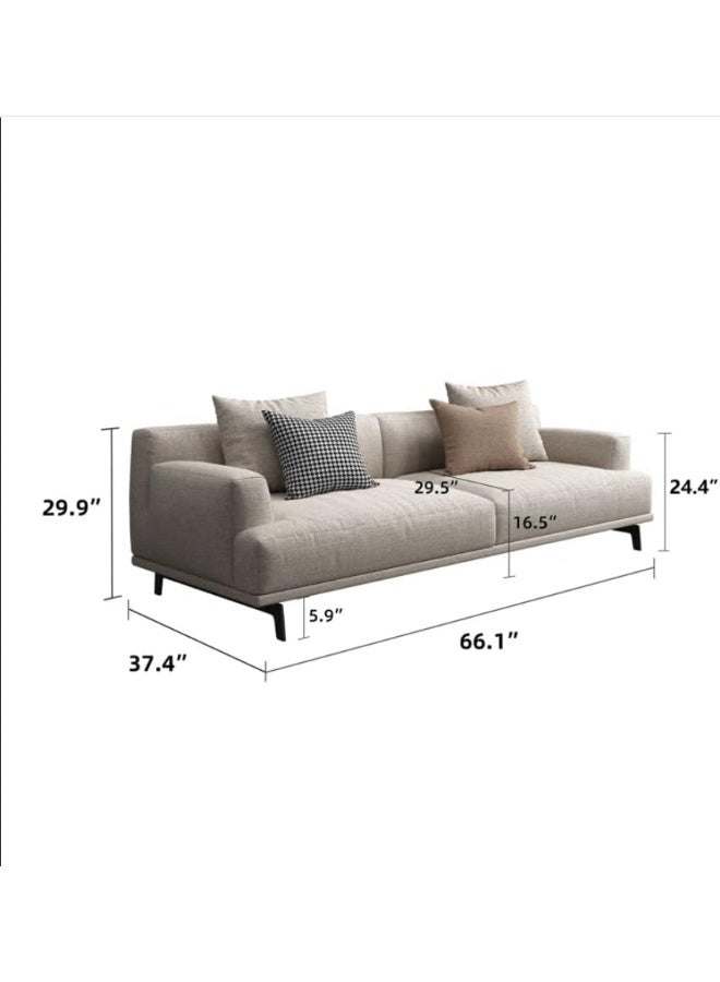 Poppins Home Modern & Sleek Fabric Sofa Set â€“ Includes 3-Seater, 2-Seater & Luxe Armchair - Image 4