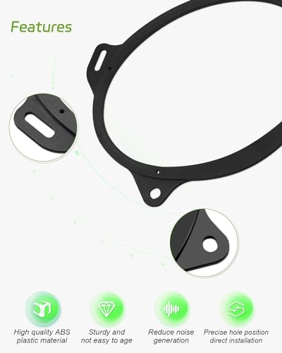 JUWEVAZU 6x9 inch Rear Deck Speaker Adapter Spacer Ring Fit for Toyota Camry 2002-2011, Corolla 2003-2013 Solara 2004-2009 Yaris 2007-2015, Aftermarket Mounting Bracket - Image 5