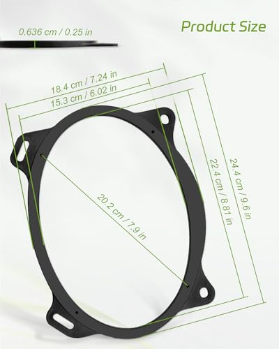 JUWEVAZU 6x9 inch Rear Deck Speaker Adapter Spacer Ring Fit for Toyota Camry 2002-2011, Corolla 2003-2013 Solara 2004-2009 Yaris 2007-2015, Aftermarket Mounting Bracket - Image 3