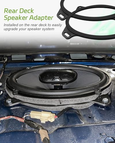 JUWEVAZU 6x9 inch Rear Deck Speaker Adapter Spacer Ring Fit for Toyota Camry 2002-2011, Corolla 2003-2013 Solara 2004-2009 Yaris 2007-2015, Aftermarket Mounting Bracket - Image 4