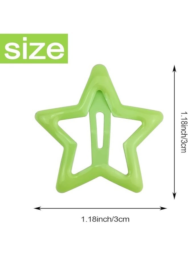 60 جهاز كمبيوتر شخصي نجمة شرائط الشعر، غير انزلاق الأطفال الصغار ملونة لطيف جميل معدني الشعر باريتس، 1.18 "" شرائط الشعر المعدنية شرائط، ملحقات الشعر للنساء البنات (اللون العشوائي) - Image 2