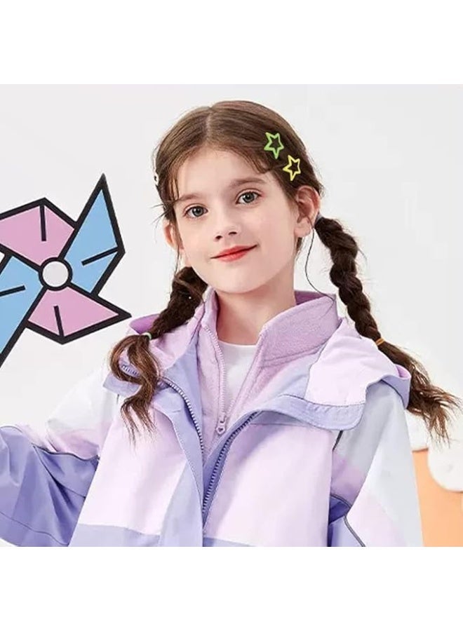 60 جهاز كمبيوتر شخصي نجمة شرائط الشعر، غير انزلاق الأطفال الصغار ملونة لطيف جميل معدني الشعر باريتس، 1.18 "" شرائط الشعر المعدنية شرائط، ملحقات الشعر للنساء البنات (اللون العشوائي) - Image 5