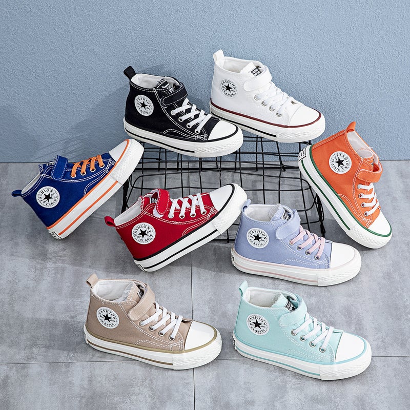Children'S High-Top Canvas Shoes Kids Kindergarten Indoor Boys' Cloth Shoes Girls' Korean Style Spring Children'S Shoes - Image 2