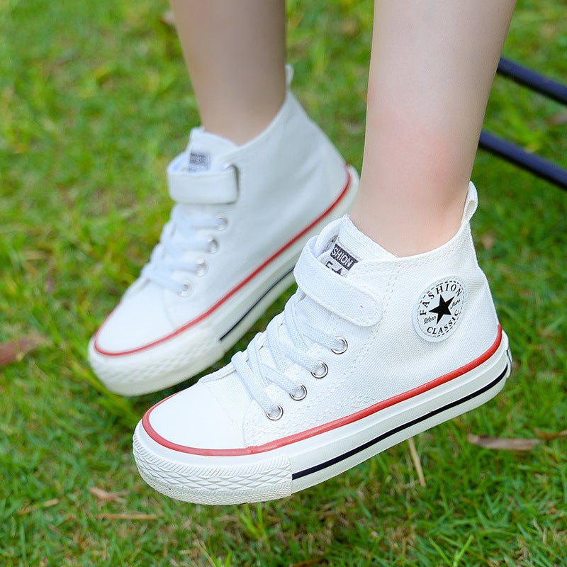 Children'S High-Top Canvas Shoes Kids Kindergarten Indoor Boys' Cloth Shoes Girls' Korean Style Spring Children'S Shoes - Image 5
