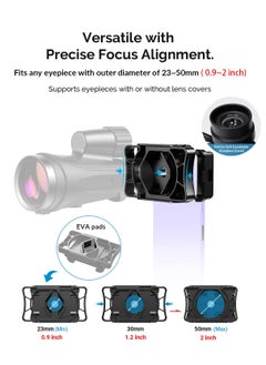 SYOSI SYOSI Telescope Adapter, Phone Adapter Mount Working with Spotting Scopes & Binoculars & Monocular & Telescope & Microscope Fits Almost All Optical Equipment and Smartphones on the Market  - Image 3