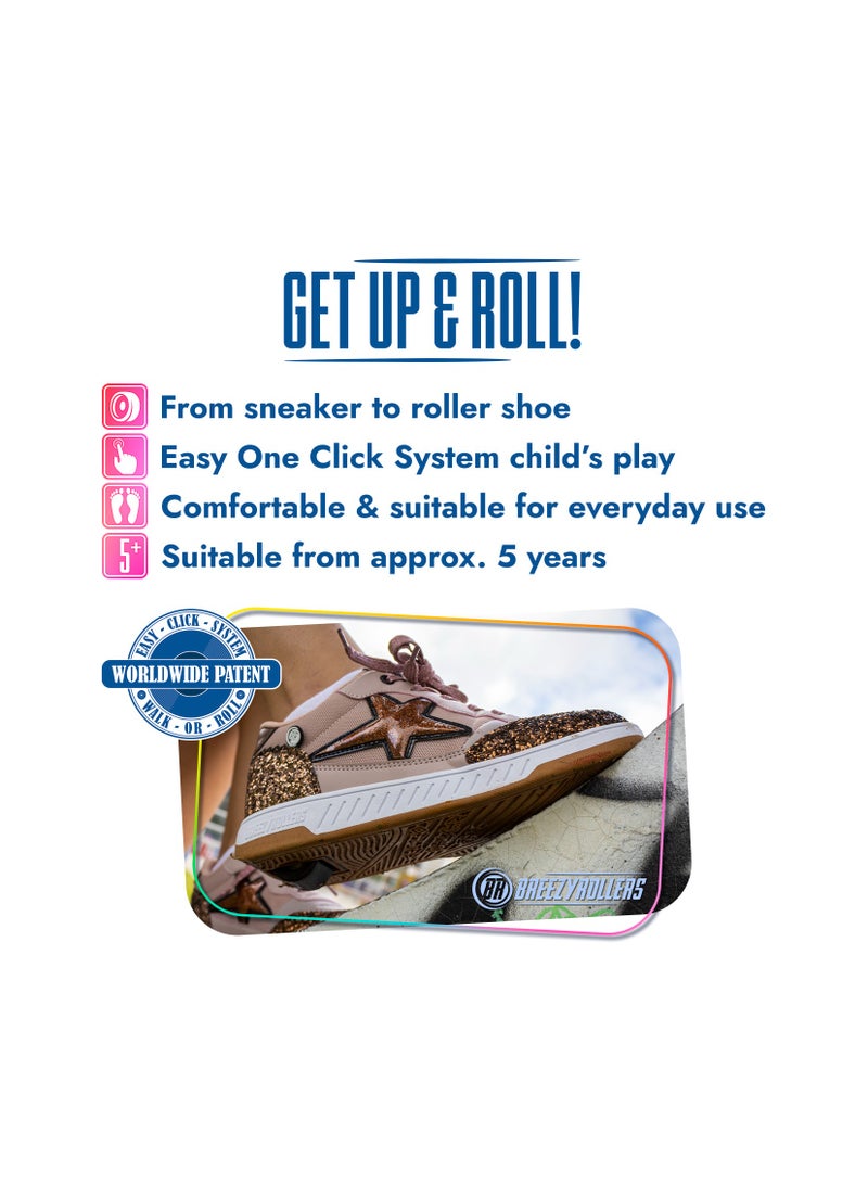 BREEZYROLLERS BREEZY ROLLERS Shoes with Wheels for Children, Roller Skates Sneakers Kids, From Children's Street Shoes to Roller Skates in a Few Seconds, Patented Click System, Trainers with Wheels for Girls & Boys - Image 2