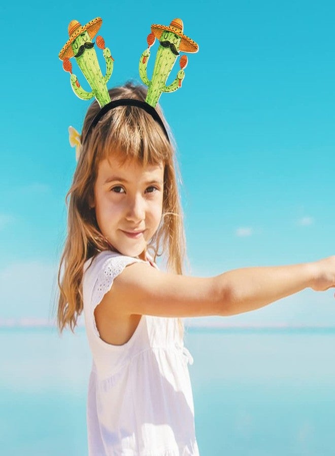 دونيس طوق شعر هاواي للحفلات، طوق شعر على شكل صبار، زينة رأس خضراء، زينة حفلات استوائية، ديكور حفلات ألوها لواو، مستلزمات شعر كرتونية، إكسسوارات شعر صيفية للشاطئ والمسبح، للكبار والصغار، قطعة واحدة - Image 2