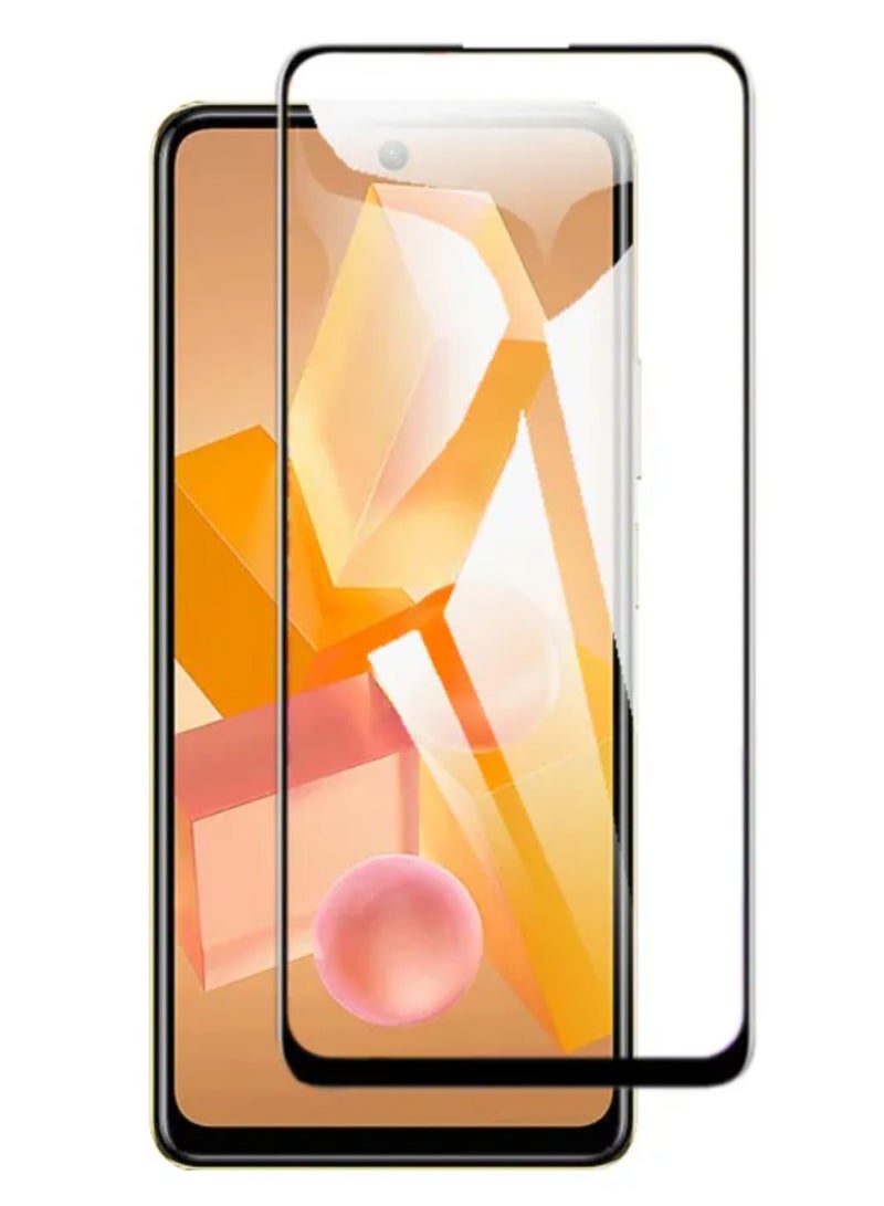 Tempered Glass Black Edge Screen Protector Compatible With Infinix Smart 8 Pro - Image 1