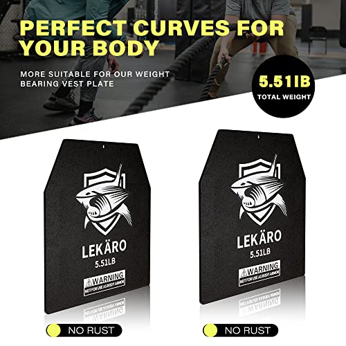 LEKÄRO Weighted Vest Plates 5.51/8.81/15.43/20.94LB Pair for Weight Vests, Strength Training, Heavy Workout, Fitness, Running (5.51LB) - Image 4