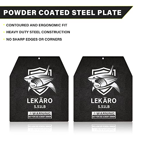 LEKÄRO Weighted Vest Plates 5.51/8.81/15.43/20.94LB Pair for Weight Vests, Strength Training, Heavy Workout, Fitness, Running (5.51LB) - Image 3