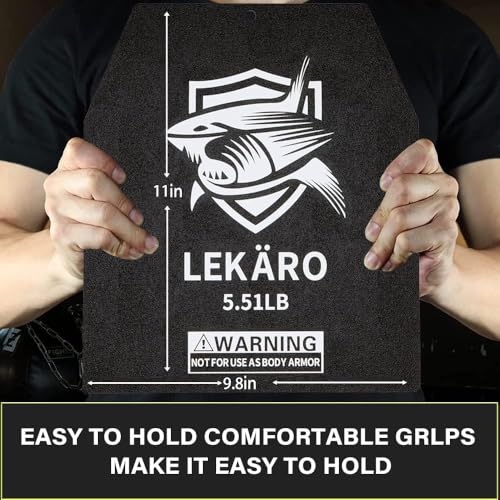 LEKÄRO Weighted Vest Plates 5.51/8.81/15.43/20.94LB Pair for Weight Vests, Strength Training, Heavy Workout, Fitness, Running (5.51LB) - Image 5