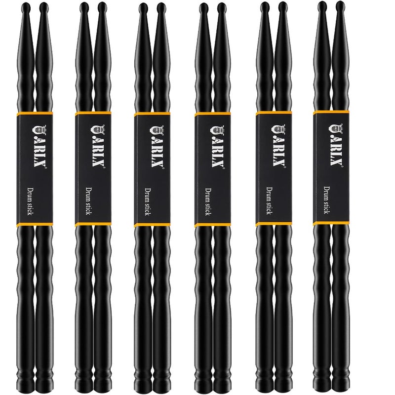 ARLX 5A Carbon Fiber Drum Sticks 6 Pair Drumsticks Unique Wave non-slip Drumsticks - Image 1