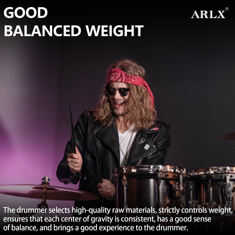 ARLX 5A Carbon Fiber Drum Sticks 6 Pair Drumsticks Unique Wave non-slip Drumsticks - Image 5