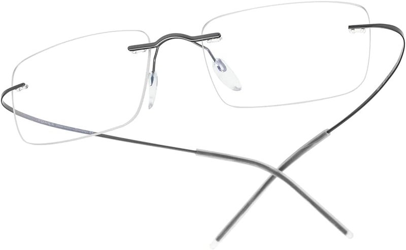 FONEX Titanium Glasses Frame,Rimless Frameless Optical Eyewear Eyeglasses for Men and Women F85634 - Image 1