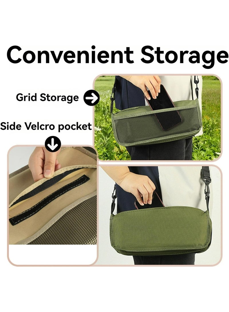 BlueFire Foldable Backpack Stool - 2-in-1 Portable Folding Camping Chair & Crossbody Bag, Ultra-Lightweight (650g) Carbon Steel Stool for Hiking, Fishing, Travel | Supports 150kg, 600D Oxford Fabric, Compact Design - Image 4